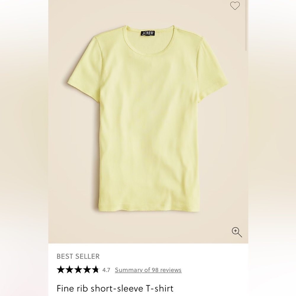 Jcrew fine rib short sleeve tee